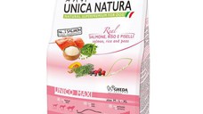 Hrana Uscata Natura Unica Caini Talie Mare cu Somon, Orez Si Mazare, 12 kg
