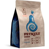 Hrana uscata Petkult Adult Care Sterilized pentru pisici, cu continut ridicat de somon, 400 g - 1