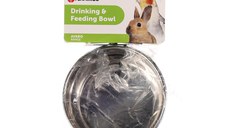 Hranitor Inox cu Suport Colivie, 13 cm/ 580 ml