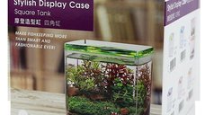 ISTA - Acvariu acrilic Betta, cub, albastru - Stylish Display Case-Square Tank Blue