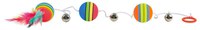 Jucarie 3 mingi Rainbow cu Clopotel Pe Sfoara 3.5 cm 4133 - 1