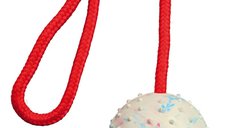 Jucarie Minge Cauciuc 7 cm cu Sfoara 30 cm 3308