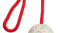 Jucarie Minge Cauciuc 7 cm cu Sfoara 30 cm 3308