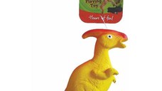 Jucarie Paiatze Dog Dinozaur Latex, galben, 22 cm