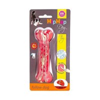 KidDog Jucarie Caini, HipHop, Os Antibacterian, Aroma Friptura Vita, Cauciuc, 13.5 cm - 1