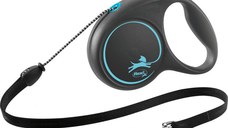 Lesa Flexi Black Design Snur M: 5m/20kg, Albastru 12262