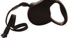 Lesa retractabila cu snur, Fida S Negru, 5 m