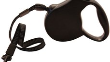 Lesa retractabila cu snur, Fida S Negru, 5 m