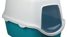 Litiera cu Acoperis Vico 40x40x56 cm Turcoaz/Alb 40275