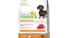 Natural Trainer, Sensitive No Gluten Mini & Toy Adult, Miel si Cereale Integrale, 7 kg