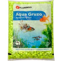 NISIP ACVARIU FLAMINGO GALBEN NEON 1KG 4-7MM 400431 - 1
