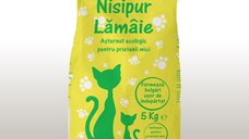 Nisip igienic natural pentru pisici, Nisipur Lămâie, bentonită, 5 kg