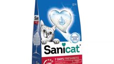 Nisip pentru litiera, Sanicat 7 Days Aloe Vera, 4L