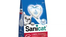 Nisip pentru litiera, Sanicat 7 Days Aloe Vera, 4L
