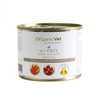 OrganicVet Feline Sensitive, rata, morcovi si ulei de somon, 200 g - 1