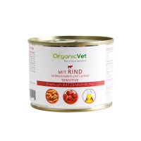 OrganicVet Feline Sensitive, vita, paste si ulei de somon, 200 g - 1