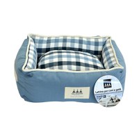 Pat caini si pisici, Aria Marchese Scacchi Bleu/ Cadril, L 86x61x23 cm - 1