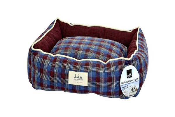 Pat caini si pisici, Aria Marchese Scacchi Bordo/ Cadril, M 63x53x20 cm