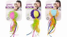 Pawise Jucarie din Plus cu Pene si Panglici pentru Pisici, 15 cm