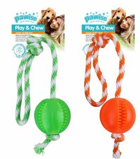 Pawise Jucarie Tip Minge de Termoplastic cu Sfoara pentru Caini, 40 cm - 1