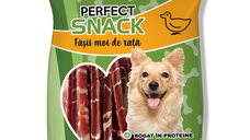Perfect Snack pentru caini, fasii moi de rata, 80 g - hrana complementara delicioasa