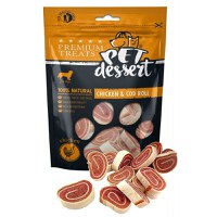 Pet's Dessert Chicken & Cod Roll, 80 g - 1