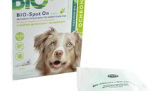 Pipeta Antiparazitara Caine Talie Medie & Mare PESS Bio-Spot On cu Ulei de Geranium si Dimethicone, 4x2 g/ 10-20 kg