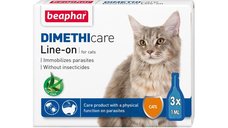 Pipeta Antiparazitara Dimethicare Line-On Pisici, Beaphar, 3 pipete x 1 ml