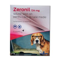 Pipete antiparazitare caini, Zeronil, 134 mg  10 - 20 kg 6 pipete - 1
