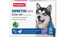 Pipete Antiparazitare Dimethicare Line-On Caini L, Beaphar, 3 pipete x 4.5 ml