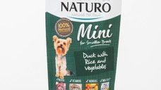 Pouch Naturo Dog Adult Mini cu Carne de Rata si Orez, 150 g