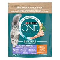 PURINA ONE COAT and HAIRBALL, Pui si Cereale Integrale, hrana uscata pentru pisici, 800 g - 1