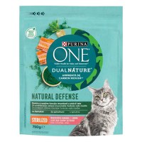 PURINA ONE DualNature, Sterilized cu Somon, hrana uscata pentru pisici sterilizate, 750 g - 1