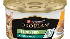 Purina Pro Plan Adult Cat Sterilised Maintenance cu pui, hrana umeda pentru pisici adulte, 85 g