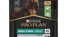 PURINA PRO PLAN ADULT Sensitive Digestion, Talie Mică și Foarte Mică, Miel, 700 g
