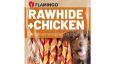 Recompense Caini, Baton Multicolor Piele & Pui, Flamingo, 350 g