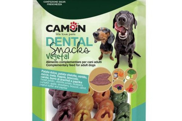Recompense pentru caini, Camon Snack Dental Mix Veggie Bells, 100 g