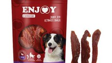 Recompense pentru caini Enjoy Carnivore Real Duck Jerky Treats cu rata, 100 g