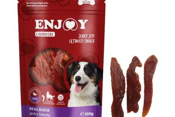 Recompense pentru caini Enjoy Carnivore Real Duck Jerky Treats cu rata, 100 g