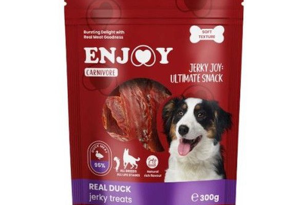 Recompense pentru caini Enjoy Carnivore Real Duck Jerky Treats cu rata, 300 g