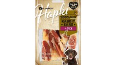 RECOMPENSE PENTRU CAINI SNACK HAPKI URECHI IEPURE INVELITE IN RATA 85G