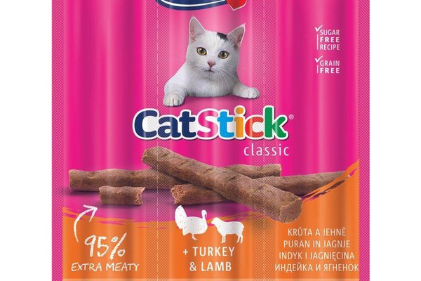 Recompense Pisici Vitakraft CatStick Mini Curcan si Miel, 3 x 18 g