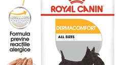 Royal Canin Dermacomfort Adult hrana umeda caine, prevenirea iritatiilor pielii (pate), 12 x 85 g