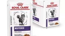 ROYAL CANIN Neutered Weight Balance, formula veterinara, plic hrana umeda pisici, managementul greutatii, 12x85 g