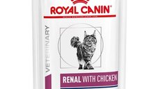 Royal Canin Renal with Chicken, hrana umeda pisica, 85 g