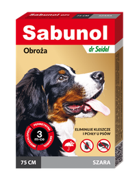 Sabunol Dog GPI, Zgarda Antiparazitara Caini 25-50 kg, Culoare Gri (75cm) - 1