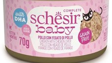 Schesir Baby Cat Pui si Ficat, 70 g