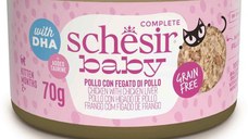 Schesir Baby Cat Pui si Ficat, 70 g