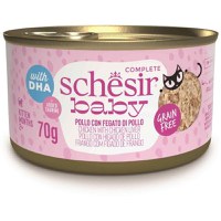 Schesir Baby Cat Pui si Ficat, 70 g - 1