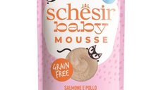 Schesir Baby Mousse Cat Somon si Pui, 70 g